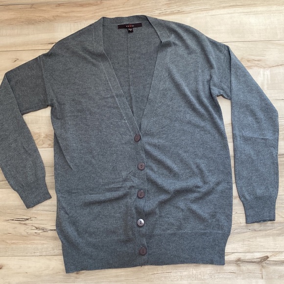 Fever Womens L Grey Button Up Cardigan. Thin and comfy. Perfect Layering piece. - Picture 8 of 11